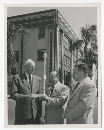 Ed Fletcher and two unidentified men