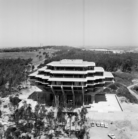 Aerial view of Geisel Library, UC San Diego