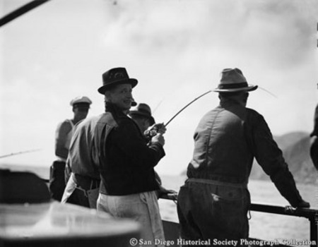 Men fishing from sportfishing boat off Coronado Islands