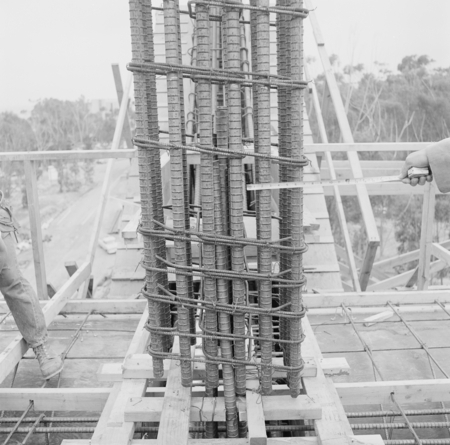 Rebar in Geisel Library construction, UC San Diego