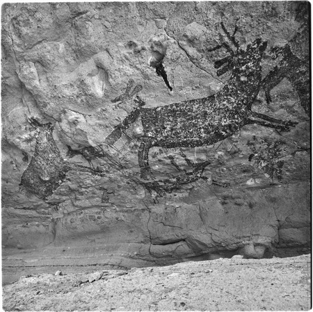 Cave with rock art at Boca de San Julio where Cañada de San Julio joins Arroyo San Nicolás