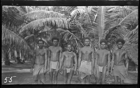 Group portrait, men at Star Harbour, Makira