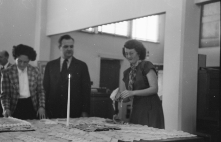 Scripps circa 1937. Birthday party in Library for Harriet