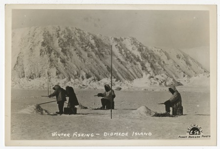 Winter fishing, Diomede Island, Alaska
