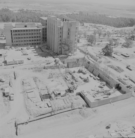 Aerial view of Muir College under construction, UC San Diego