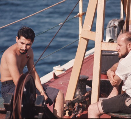 Running a winch on the USC&amp;GS Pioneer during the International Indian Ocean Expedition. 1964