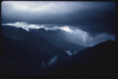 Jimi River area, storm in mountains