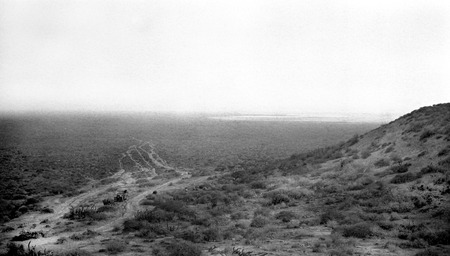 The braided road mounting the south side of San Ramón Mesa