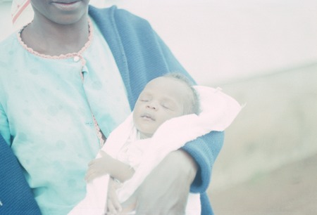 Recently born baby of a neighbor at Kaputa village