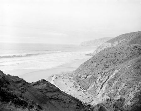 Pierce Point--Beach from Ranch Trail, Marin Co., California, 1950&#39;s