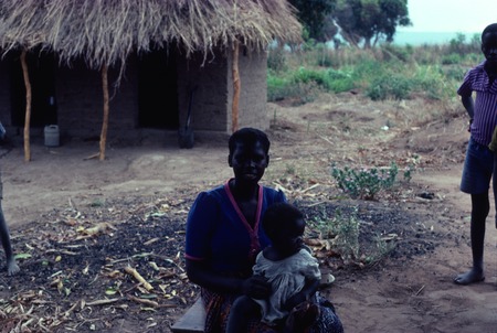 Portrait of neighbor with her daughter at Kaputa