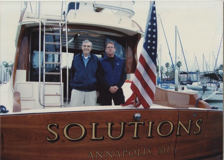 J. Robert Beyster on his boat Solutions