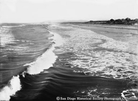 Ocean waves and coastline at Oceanside