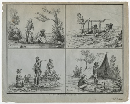 [Sketches of mining life in California]