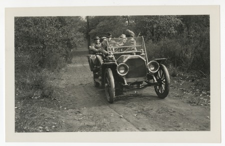 Ed Fletcher and others in automobile