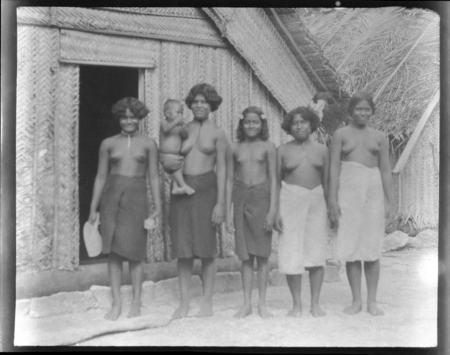 Group portrait of young women, Sikaiana
