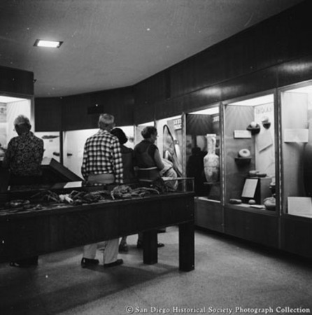 People looking at displays in Scripps Aquarium