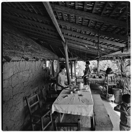 The corredor, a roofed and open-air porch, at Rancho La Victoria in the Cape Sierra