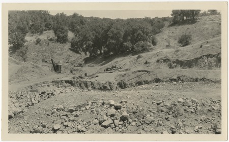 Excavations for  Henshaw Dam