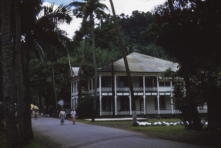 A large wooden building in Pago Pago, capital city of American Samoa as seen and photographed by a member of the Capricorn...