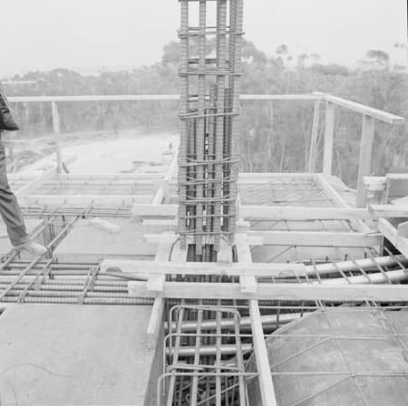 Rebar in Geisel Library construction, UC San Diego