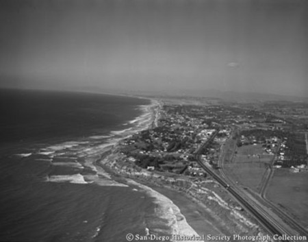 Aerial view of Encinitas coastline