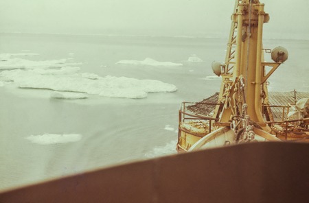 Viewing sea ice from deck of the Icebreaker Northwind