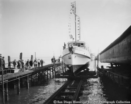 Star and Crescent Boat Company launching of Bluefin