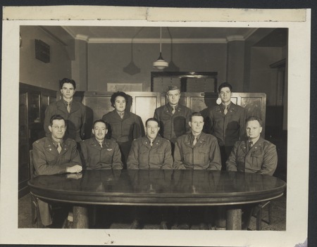 Supreme Commander of the Allied Powers team. Claude M. Adams (back row, middle). Adams worked on Japanese fisheries develo...