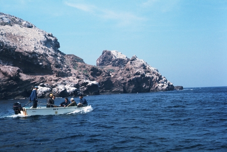 Party returning on boat, Middle Rock, Coronado Islands, Baja California, Mexico