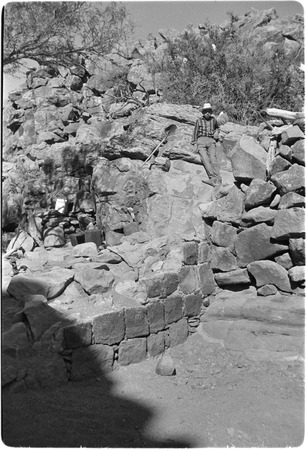 Rock retaining wall at Rancho San Antonio