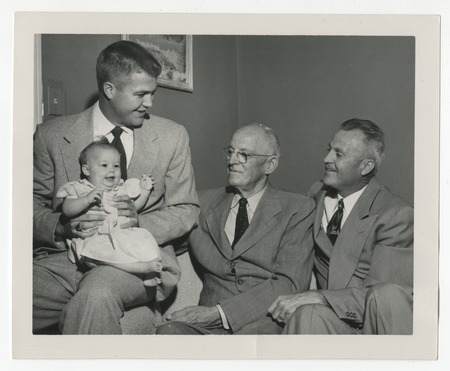Ed Fletcher, Ed Fletcher Jr., and Ed Fletcher III with baby
