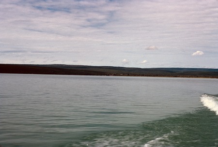 Lake Tanganyika, taken from power boat, from Nkamba Bay Lodge, Kaputa District