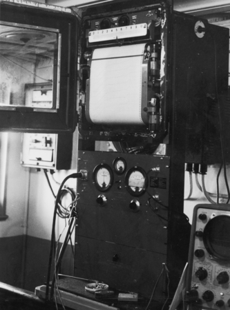 Bathythermograph Mech-I-Tron HY-Tech Recorder onboard CREST. February 1959