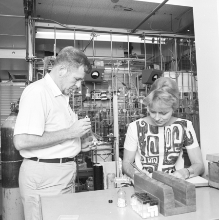Harmon and Valerie Craig in laboratory