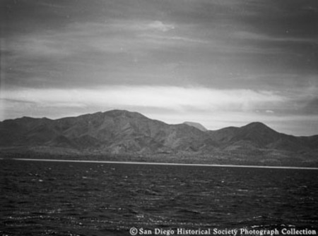 View of [Baja California?] coastline from American Agar Company boat
