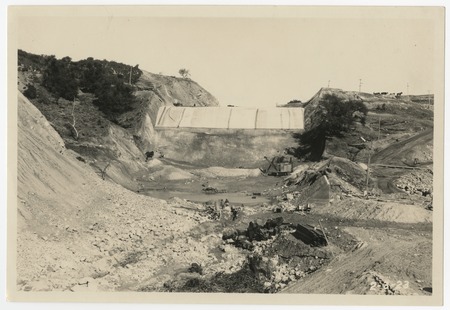 Construction of Henshaw Dam spillway