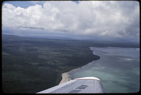 Kiriwina Island: aerial view of south coastal area of Boyowa
