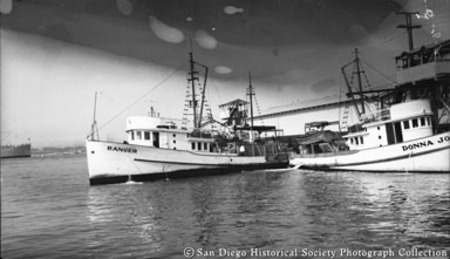 Docked tuna boats Ranger and Donna Jo
