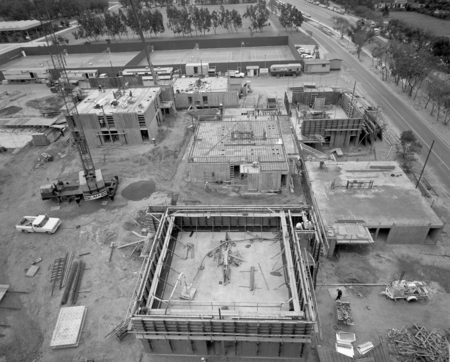 Aerial view of construction at Muir College, UC San Diego