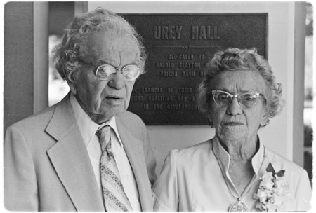 Urey Hall plaque dedication in honor of Frieda and Harold Urey