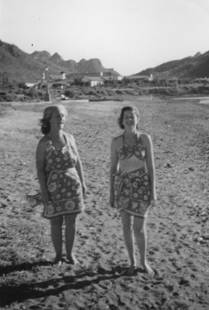 Elizabeth Bucher Shepard (wife of Francis Parker Shepard) and Ellen Clark Revelle (wife of Roger Revelle) in Guaymas. Gulf...