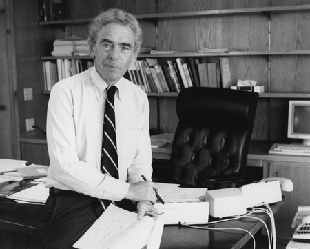 Edward A. Frieman in office, Scripps Institution of Oceanography