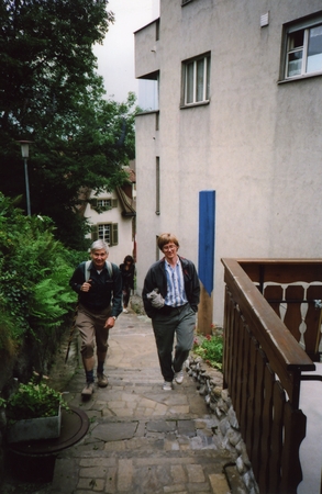 Charles D. Keeling  and his son Ralph F. Keeling in Wegder, Switzerland