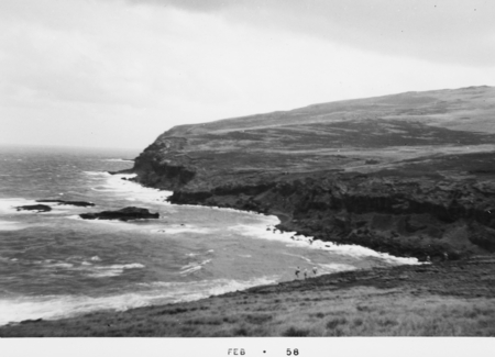 Downwind Expedition, Easter Island, R/V Spencer F. Baird. [Shoreline, Easter Island.]