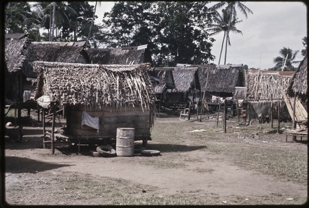 Tukwaukwa village on Kiriwina: houses grouped closely together