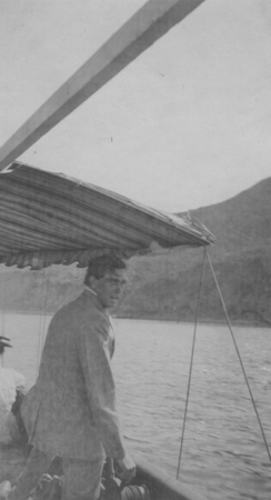 [Ralph E. Watson on boat]