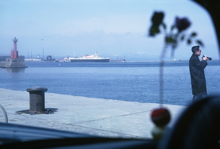 Aomori waterfront; our ocean-ferry in distance