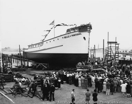 Launching ceremony for tuna boat Belle of Portugal
