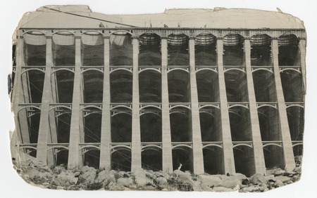 Lake Hodges Dam under construction